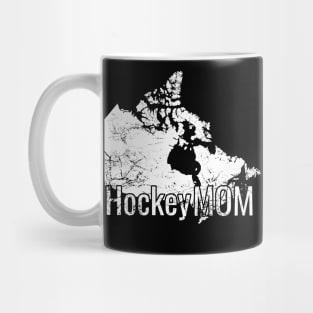 Hockey Mom in Wintery White Canada Mug